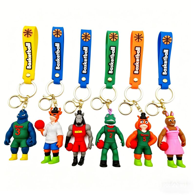 Cross-Border New Model Miracle Dream Team Keychain Goat Peak Action Figure Model Ornament Car Keychain