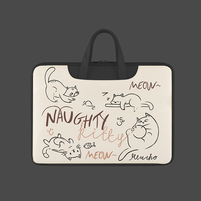 Women's Fashion Small Fresh Flat Laptop Laptop Bag New Cute Cartoon Suitable Apple Handbag