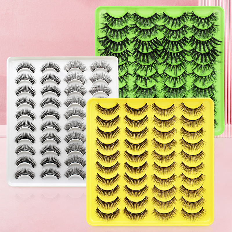 Dingsenクロスボーダーつけまつげ多層三d立体20対まつげクロスカールまつげ|undefined