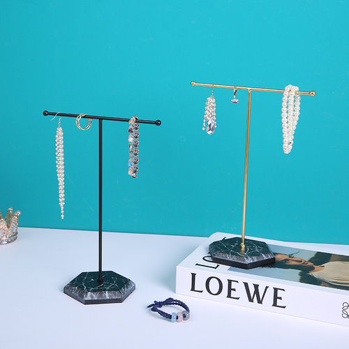 Creative light luxury style jewelry rack home earring key storage rack desktop dressing table jewelry iron jewelry rack