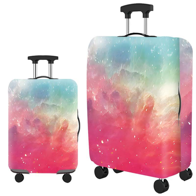 cubierta de maleta gruesa y resistente al desgaste cubierta de caja elástica caja de tracción cubierta de polvo cubierta de maleta de viaje impresión completa