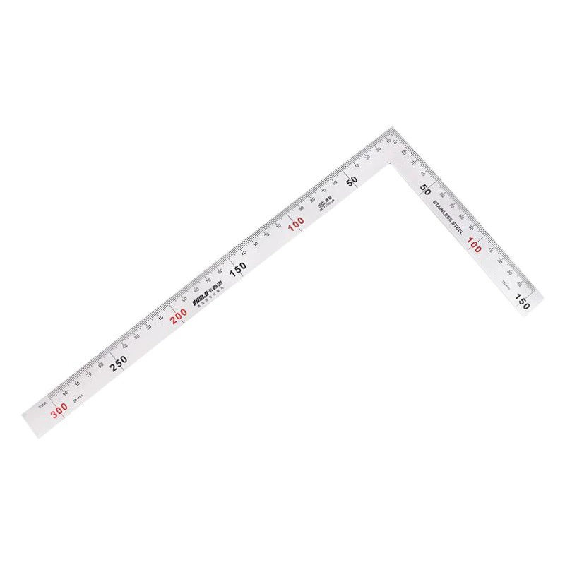 Источник производителя Оптовая прямоугольная линейка 90 градусов из нержавеющей стали утолщение руля 30/50/60 см Деревообрабатывающая линейка 1 метр