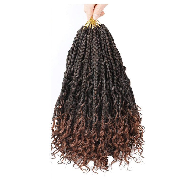 化学繊維の髪の三つ編みの飛子box braids crochet hairアフリカの汚いお下げのかぎ針の髪のそばめ|undefined