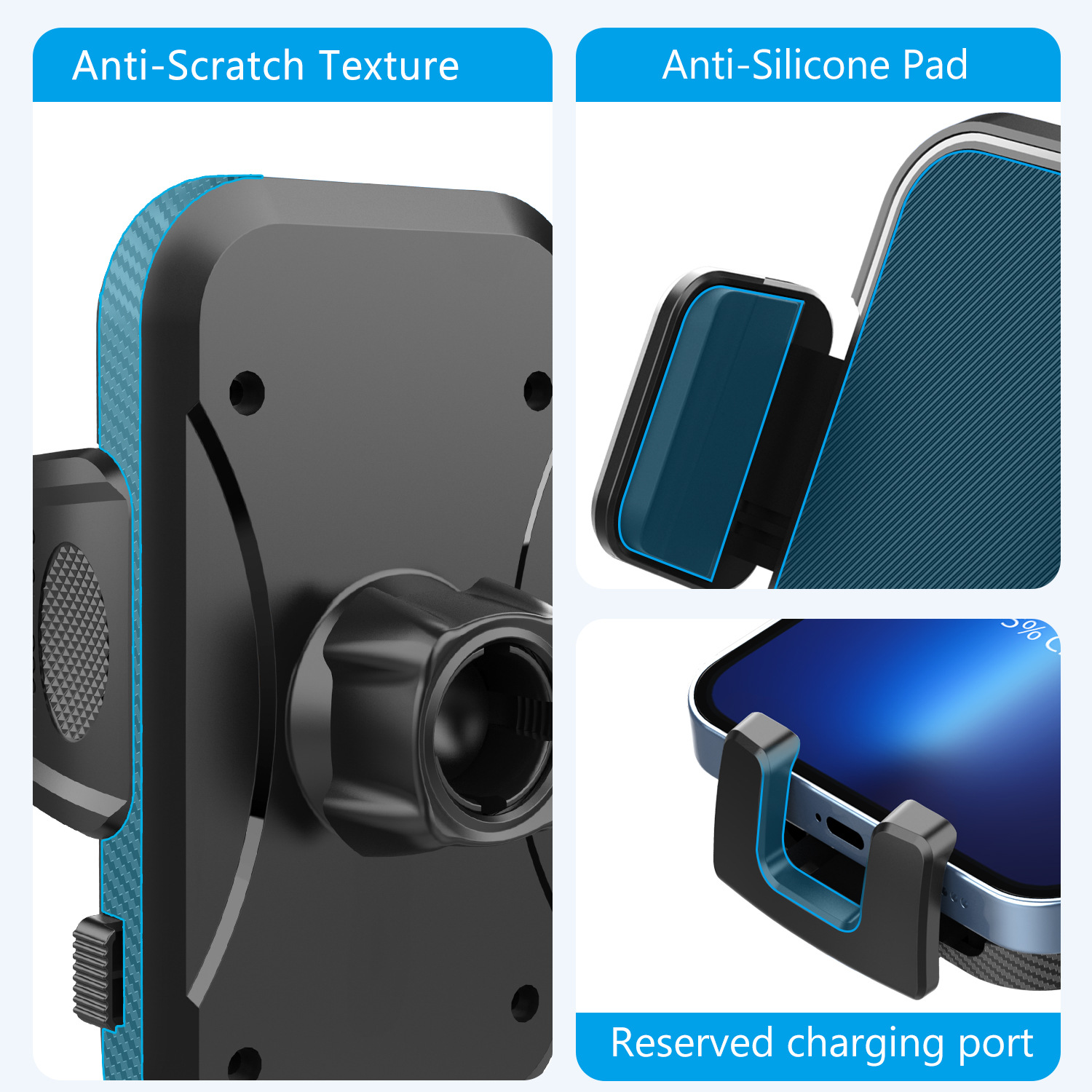 Car Phone Holder for Dashboard Windshield Suction Cup Type Retractable Navigation Car Center Console