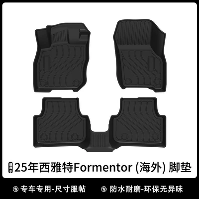 Suitable for the 25-Year-Old Seat Cupra Formentor Overseas Car, Wear-Resistant Carbon Fiber Pattern Trunk Mat (Universal Foot Pad) - 25-years-formentor-floor-mats-piece