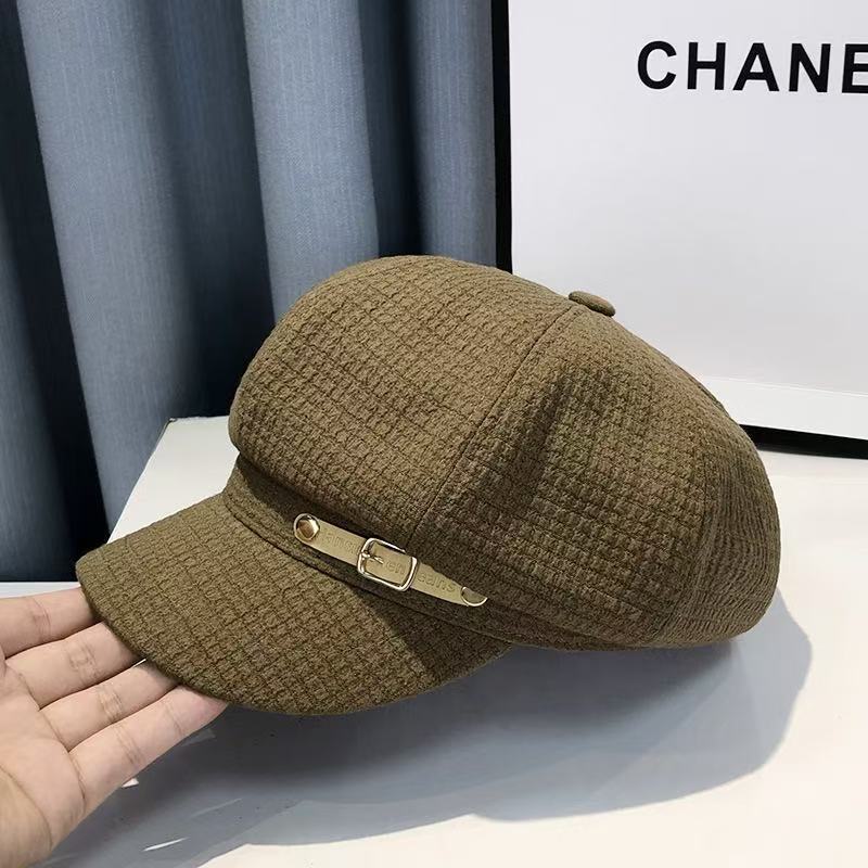 2025新款皮带八角贝雷帽显脸小春秋透气时尚英伦风网红时尚百搭潮|undefined
