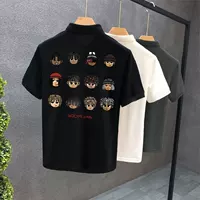 Летний новый мальчик рубашка поло с короткими рукавами мультфильм грязная косичка мальчика футболка с принтом Корейская версия ins Cool Wild Top