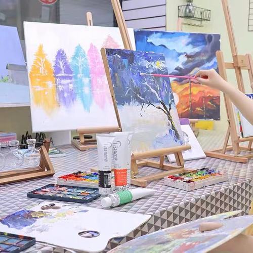 Painting materials practice cotton linen oil painting frame blank canvas frame hand-painted cloth beginner painting materials acrylic oil painting frame
