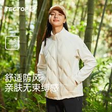 24秋冬探拓轻薄羽绒服女款弹力立领软壳拼羽绒服户外服休闲外套女