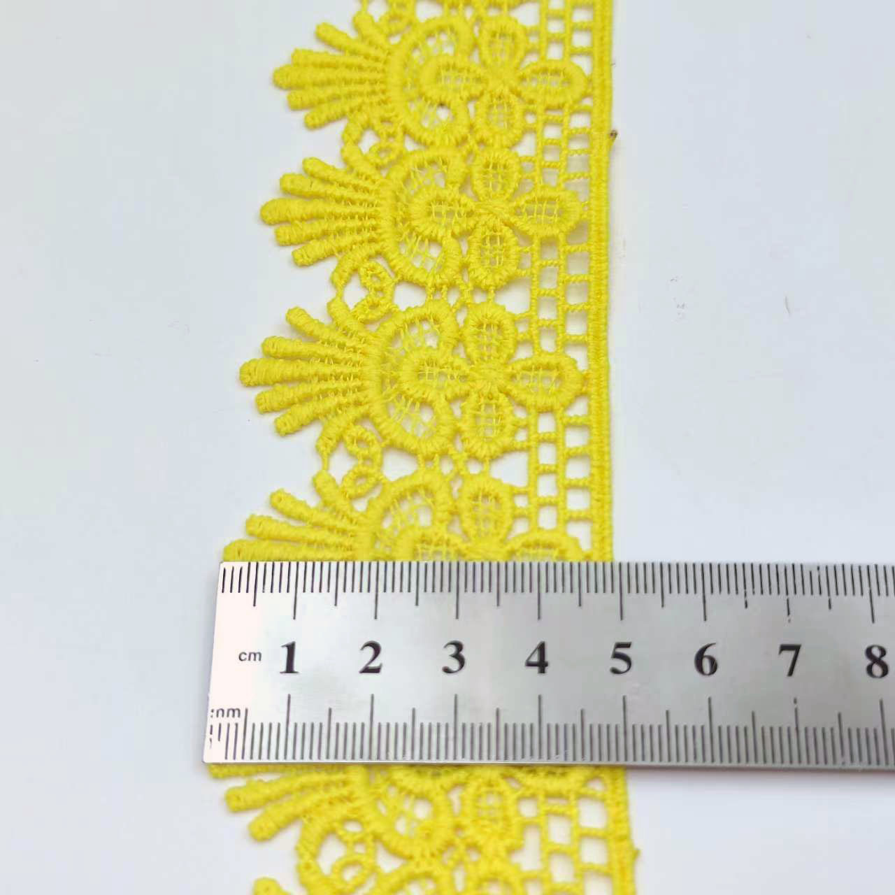 5cm de ancho bordado de encaje soluble en agua hueco tridimensional ropa falda de encaje accesorios en stock