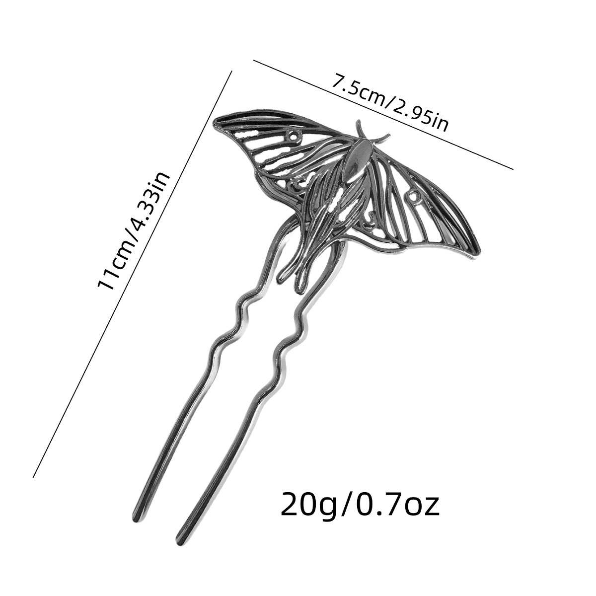 Horquilla de cabello de doble inserción en forma de U, horquilla de cabello simple, horquilla de cabello de mariposa metálica moderna, horquilla de cabello de bola, horquilla de cabello para mujeres