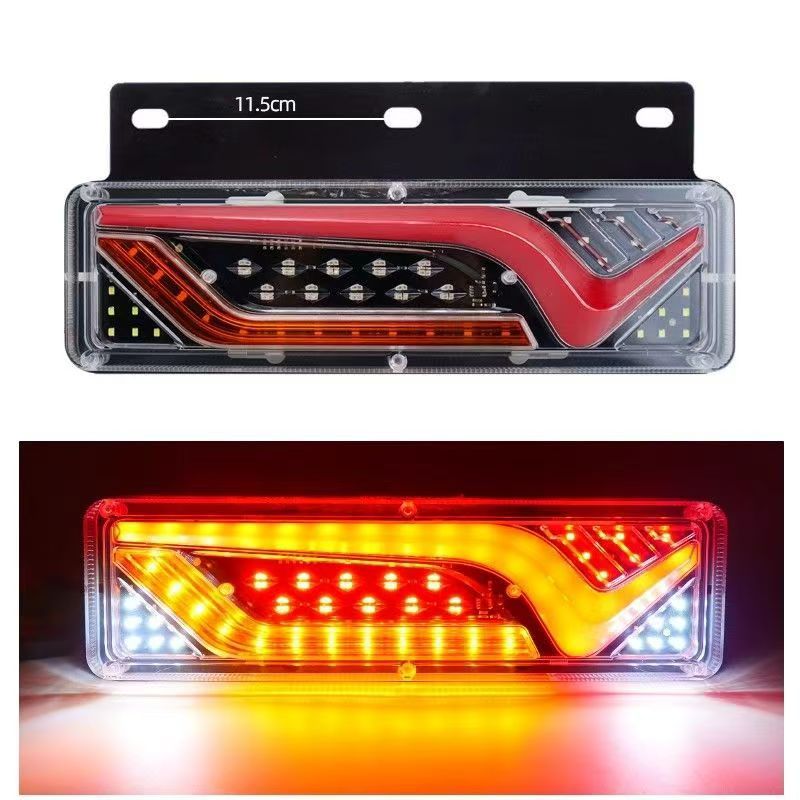 Cross-border V-style second-generation 131 rear tail light, 12V/24V universal for light trucks and agricultural vehicles, LED anti-rear-end collision light with sequential turn signal