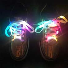 男女款ins潮运动椰子鞋LED发光鞋带五彩七彩闪光鞋带夜跑蹦迪饰品
