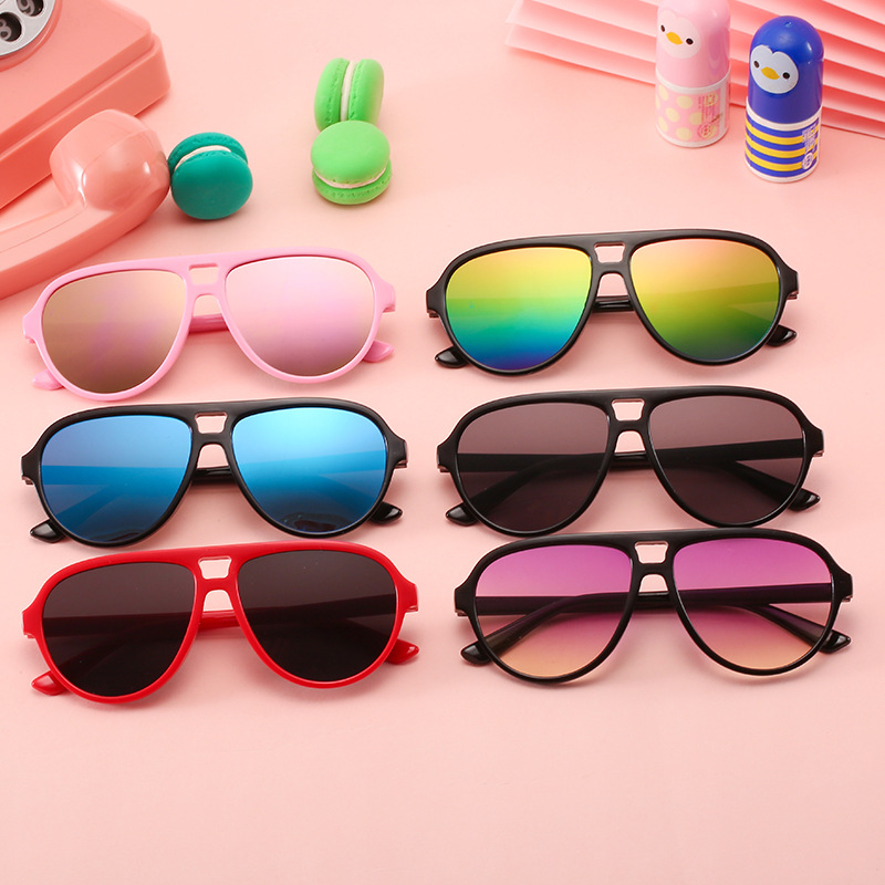 2021 new pattern Children mirror men and women sunshade Sunglasses fashion Trend Street beat Sunglasses Colorful glasses wholesale