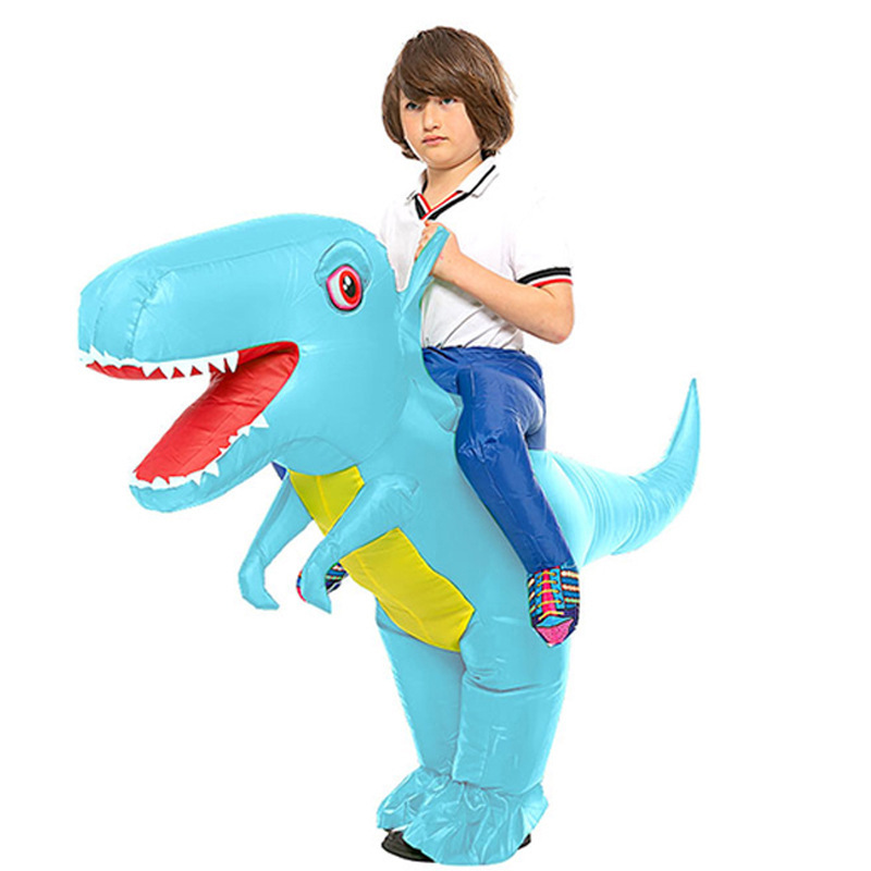 Venta caliente Traje inflable transfronterizo Dinosaurio de Halloween Alien Tyrannosaurus Rex Dress Up Ropa de actuación divertida Decoración de fiesta
