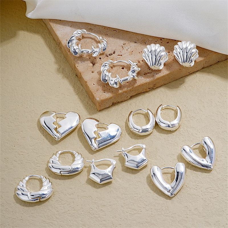 7g Weight Hoop Earrings, Drop Earrings Classification 1 Pair Quantity Holiday, Daily Occasion Copper Material U Shape, Geometric Pattern Women's Gender Plating Design Simple Style Style 1 Pair Simple Style U Shape Geometric Plating Copper Hoop Earrings Drop Earrings 无
