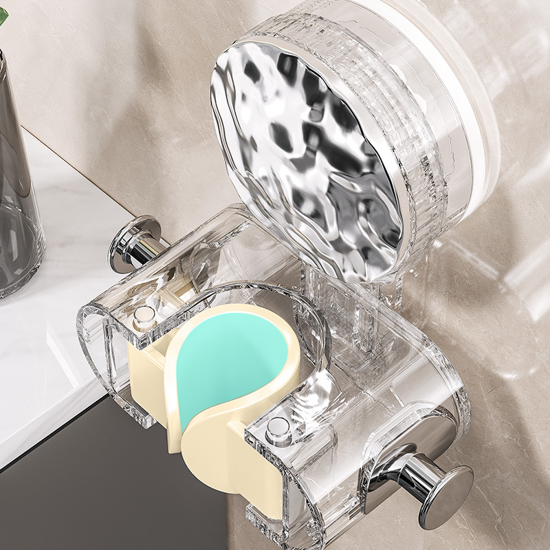 Ventosa fregona pared colgante clip Punch-libre fuerte adhesivo inodoro baño fregona estante escoba hebilla estante fijo