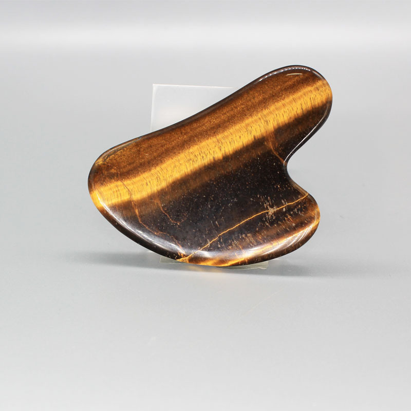 Tablero raspador de jade de cristal rosa natural Tablero raspador de belleza facial de cristal Meridian