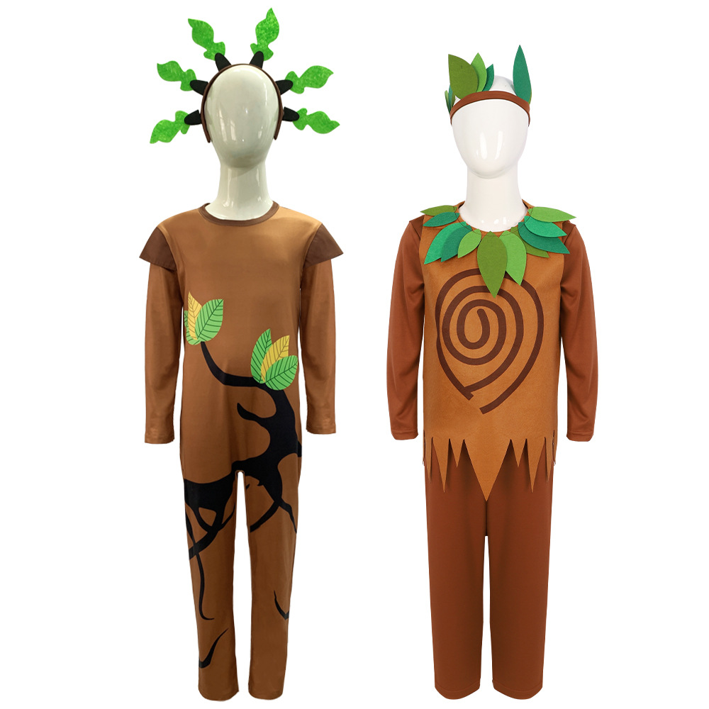 元旦六一節日話劇派對裝扮兒童大樹演出服cosplay舞台表演服