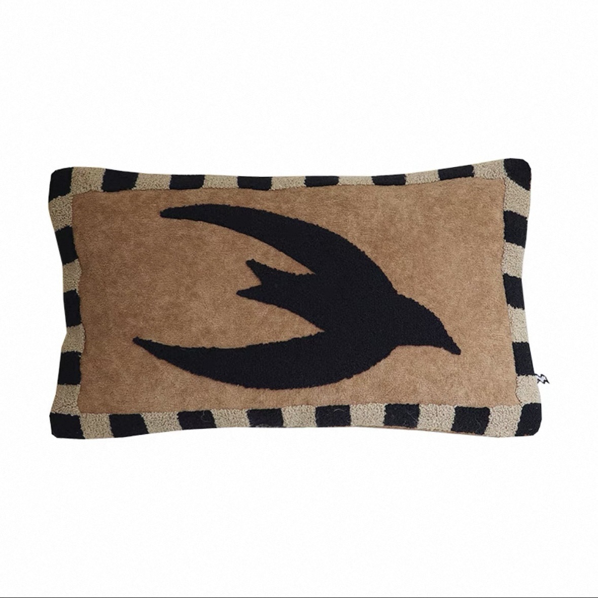 Un estilo medieval nórdico pequeño hermoso animal nocturno gato toalla de industria pesada bordada bordada desmontable almohada de cintura almohada