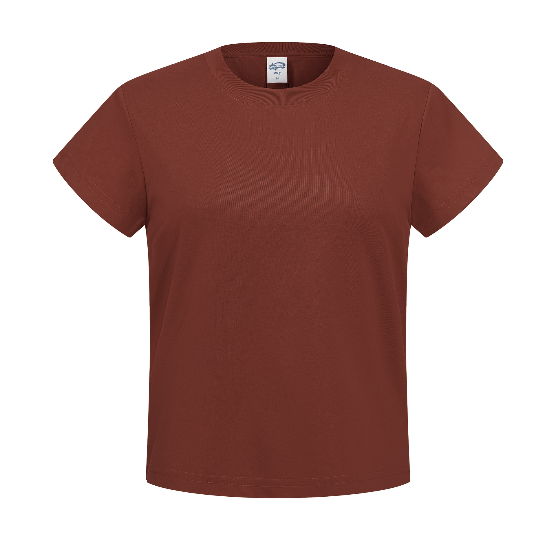 2026 nuevo transfronterizo 210g clásico de cuello redondo camiseta de color sólido camiseta de moda de verano camiseta de mujer de manga corta image 16