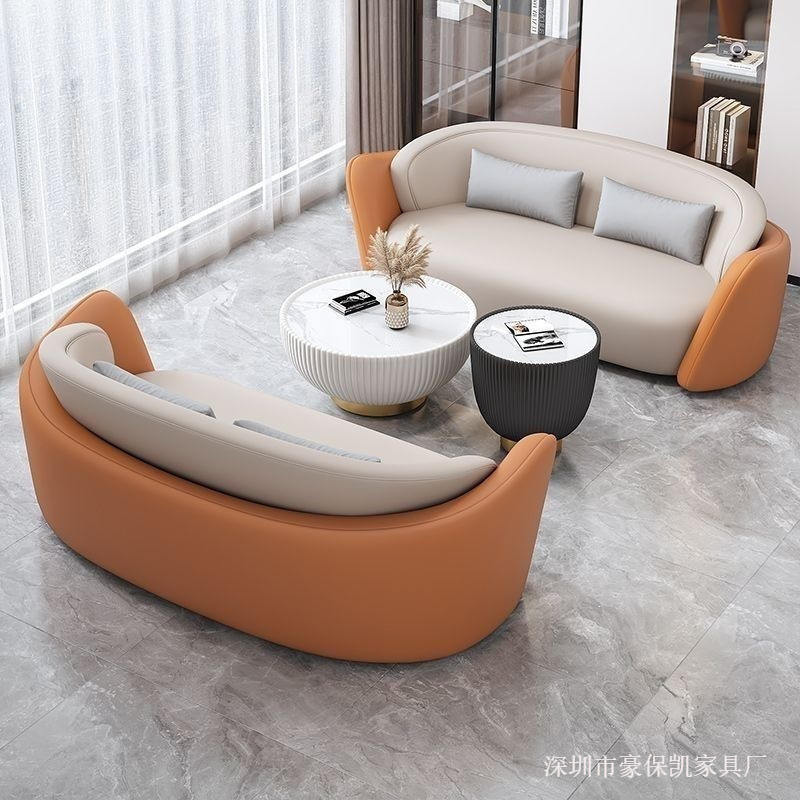 Sofá de recepción de negocios combinación de lobby de hotel sofá de negociación sala de ventas sala de salón de belleza sofá mesas y sillas