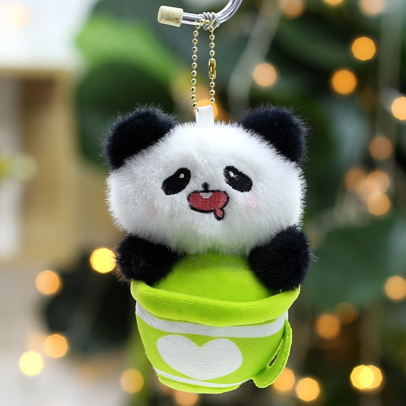 녹색 우유 차 컵 팬더