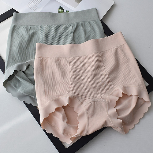 High waist tummy control seamless underwear for women pure cotton antibacterial cotton crotch lift hip wrap plus size girls briefs wholesale