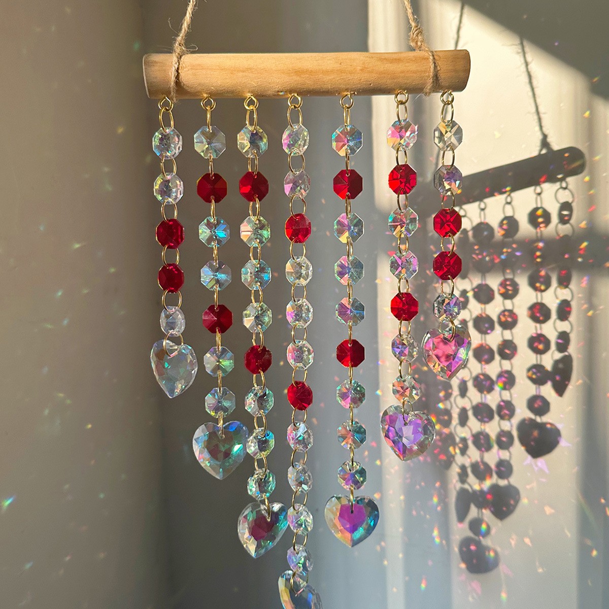 Wooden stick dream crystal wind chime 4
