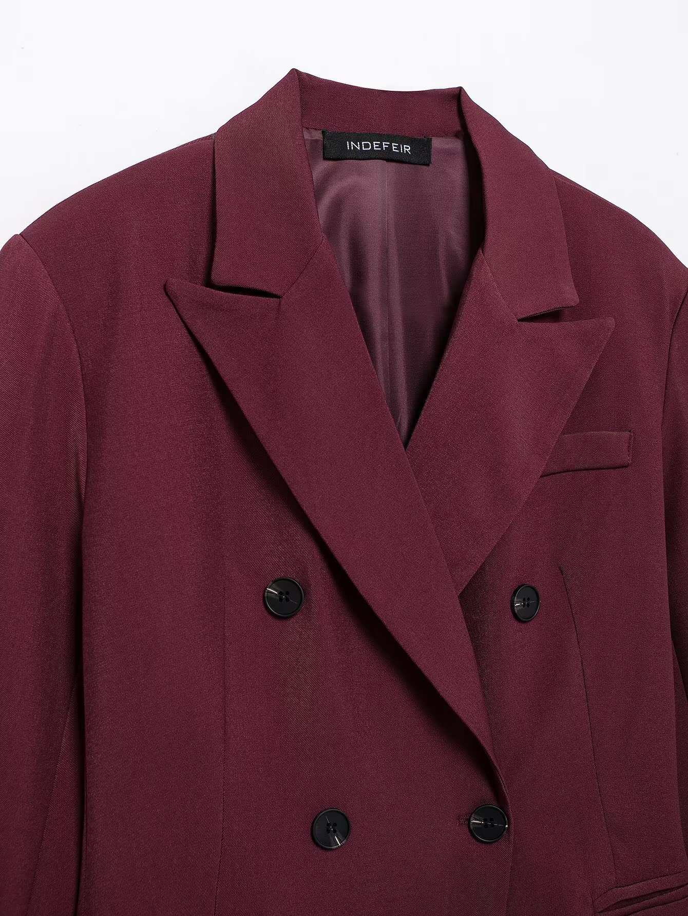 GraceChic 168983-2024 New Women's Fashion European And American Style Ancora Red Double-Breasted + Blazer Pants Set_voghion.com