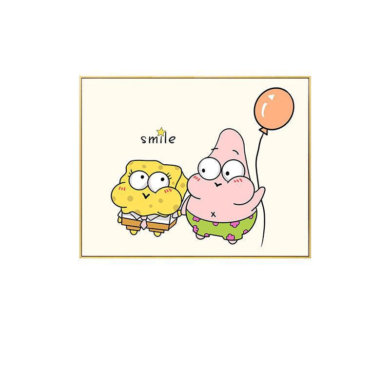 免挂画现代简约配电箱遮海绵宝宝打孔遮挡挡电表箱装饰画客厅卡通