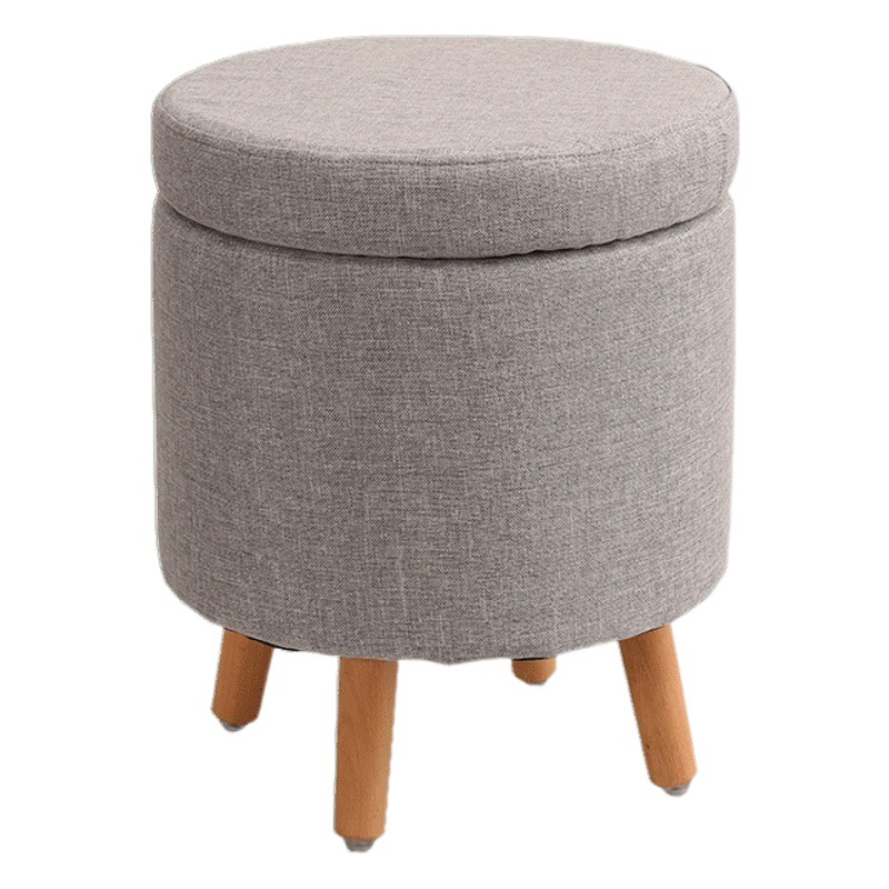Taburete de tela bajo para el hogar taburete de sofá taburete redondo taburete de almacenamiento creativo simple taburete de almacenamiento taburete pequeño para adultos taburete de zapatos
