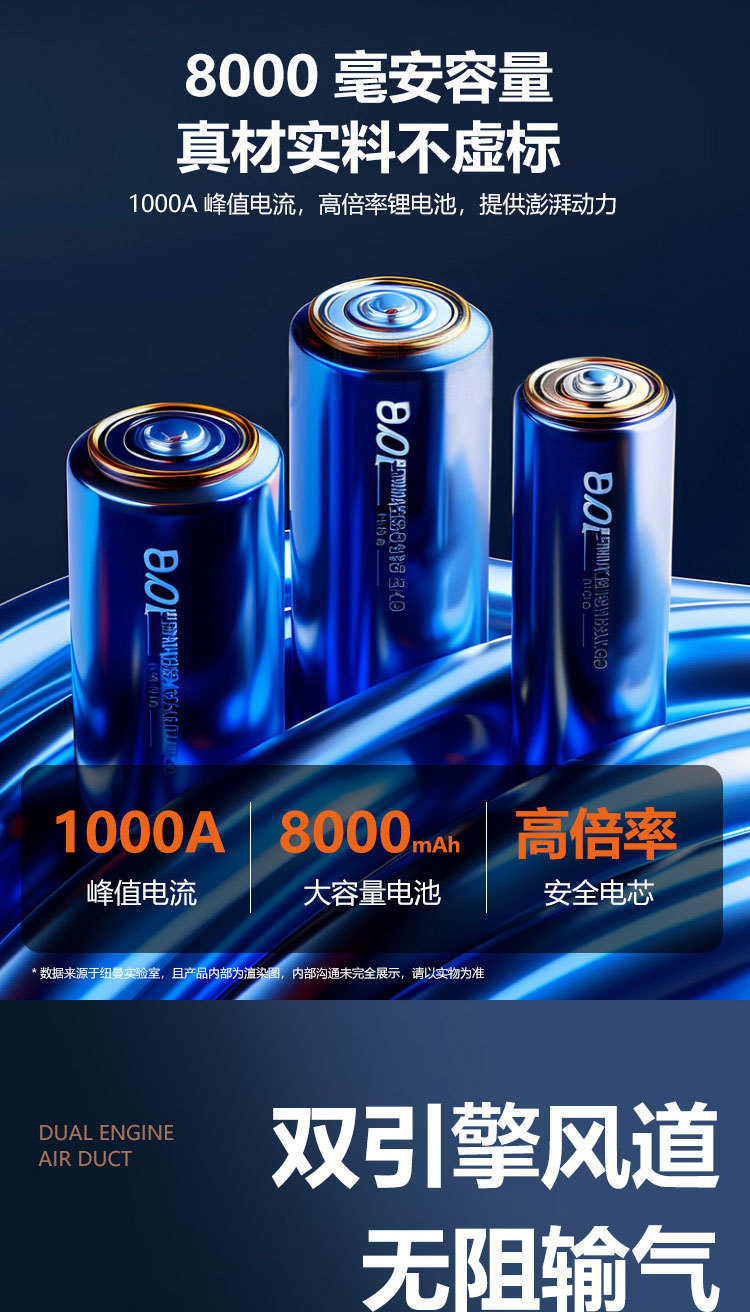 Car emergency starting power supply 12V portable wireless tire inflator all-in-one machine