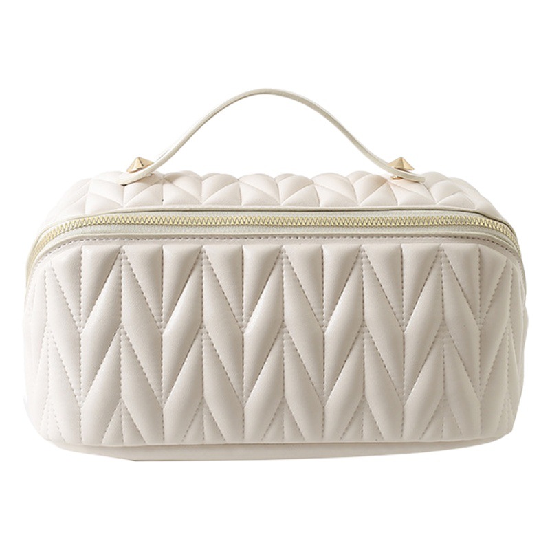 Bolsa de cosméticos portátil de alta calidad elástico suave almohada bolsa de Internet celebridad cremallera nueva partición de viaje de almacenamiento de cosméticos