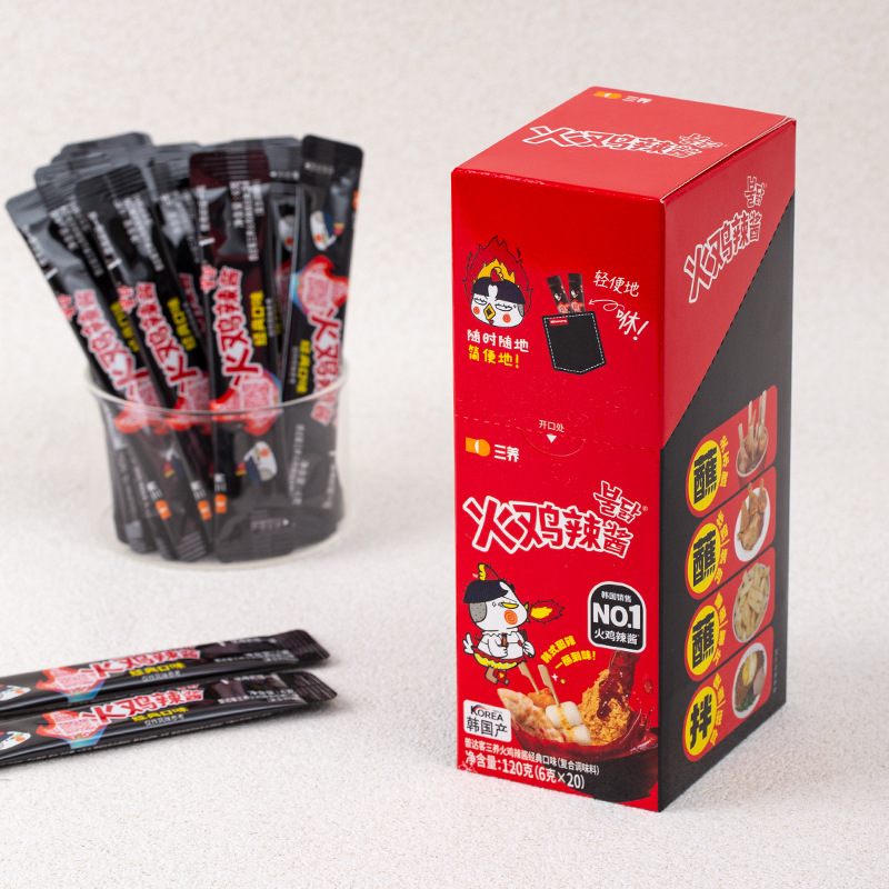 韩国进口Samyang三养火鸡面酱韩式甜辣味独立包装小条装拌面蘸酱