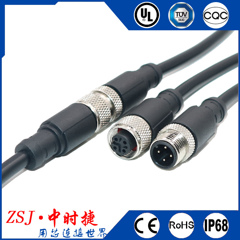 M12 Male and Female Waterproof Wire Metal Sensor Connector Type a Code B Buckle D-Code Aviation Plug Terminal Block M12 Male and Female Waterproof Wire Metal Sensor Connector Type a Code B Buckle D-Code Aviation Plug Terminal Block