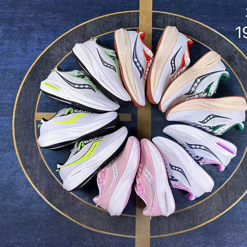 Saucony Victory 21St Generation 22 Marathon Shock-Absorbing Wear-Resistant Thick-Soled Low-Cut Running Sneakers Anti-Slip