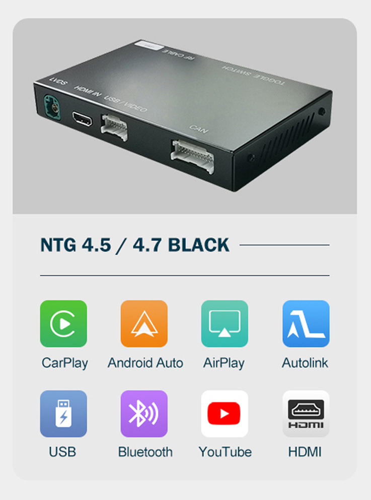 RoadTop Wireless Apple CarPlay Is Suitable for Mercedes-benz NTG4.5/4.7 Decoder Module Decoder Box