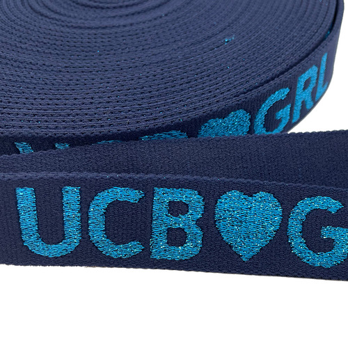 Apparel Underwear Underpant Specialized Embroidered Elastic Waistband Panty Label Elastic Band Flowered Polyester Spandex Logo Elastic Band