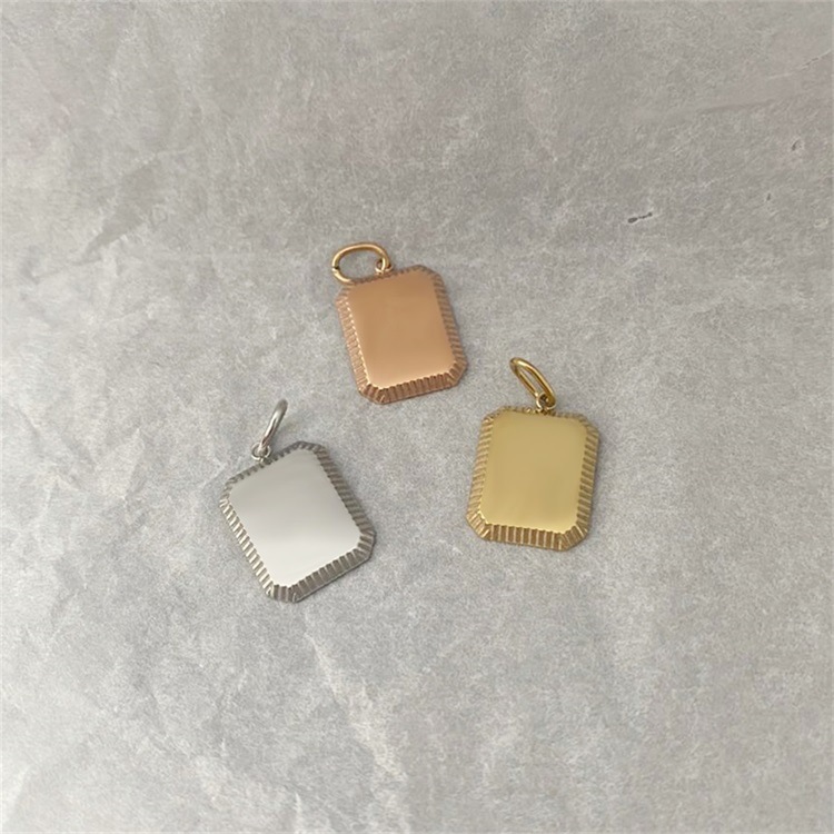 6g Weight Pendant Jewelry Making Type 16*13mm Jewelry Making Size DIY Jewelry Accessories Classification 1 Piece Quantity Titanium Steel Material Card, Customization Laser Engraving Pattern Plating Design Basic, Simple Style Style 1 Piece 16*13mm Titanium Steel Card Customization Laser Engraving Pendant DIY Jewelry Accessories 8