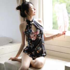新品情趣内衣性感印花旗袍夜店紧身旗袍制服诱惑代发