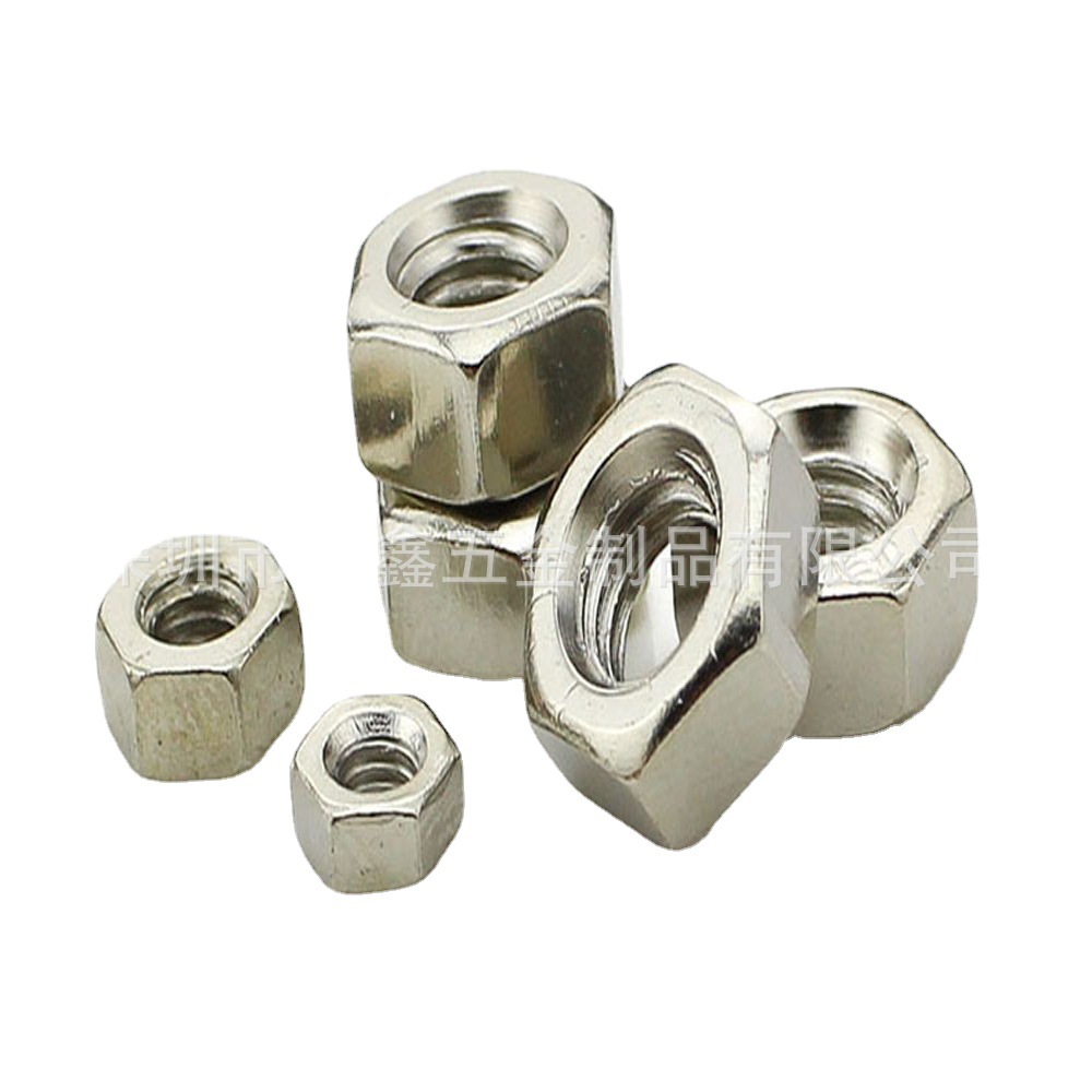 直供304不锈钢六角螺母防锈螺帽螺栓配帽M2M2.5M3M4M5M6M8M10M12