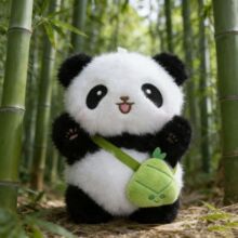 可爱萌熊猫挂件毛绒玩具花花公仔成都文创玩偶钥匙扣包包挂饰娃娃
