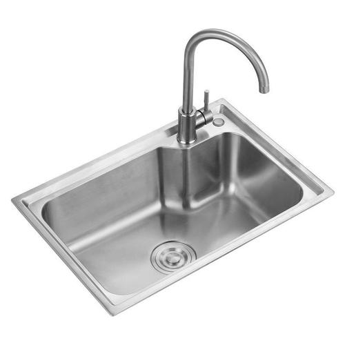 Brazilian Stainless Steel Harbor Basin Single-Drain Household 6243 Round Brushed Sink for Kitchen Dishwashing & Hand Washing