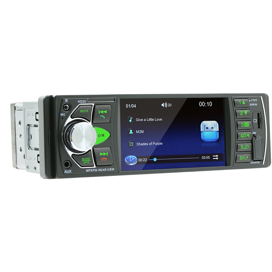 4022D coche MP5 radio Bluetooth marcha atrás luces de colores control de fórmula música no destructiva coche tarjeta MP3 máquina