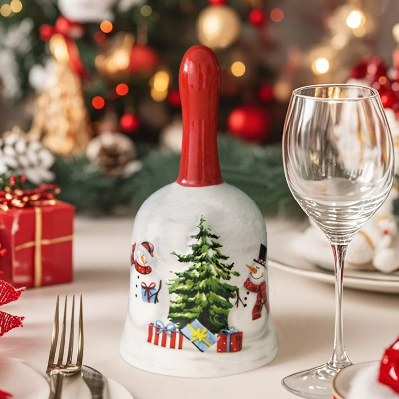 Navidad especial de cerámica de cerámica cubierta set Santa adornos temáticos campana del restaurante colgante