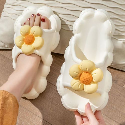 Slippers for women summer sun flower internet celebrity princess style home indoor bathroom non-slip outdoor slippers