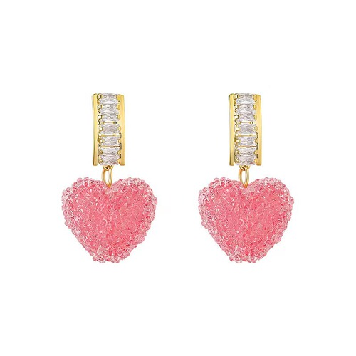 Sweet love gummy earrings for women  new fashion light luxury niche high-end earrings temperament cute earrings