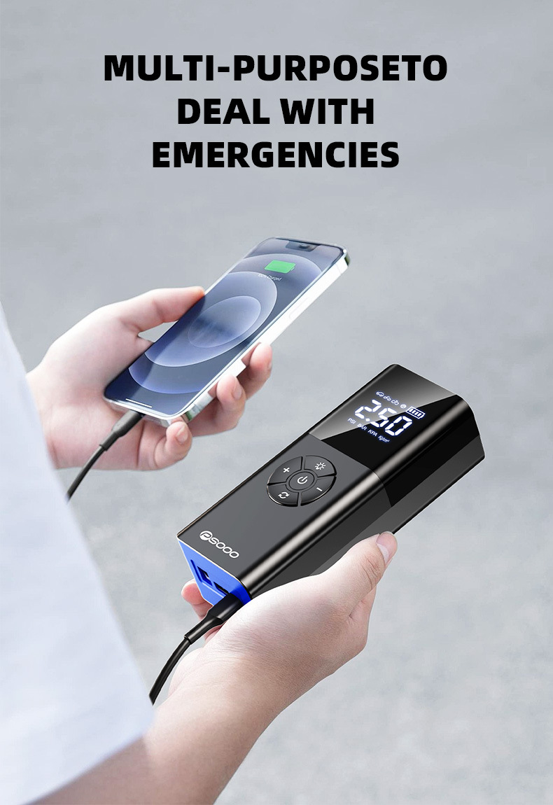 Eaby Car Air Pump Wireless Portable Car Digital Display Air Pump High Power Tire 22 Cylinder Air Pump