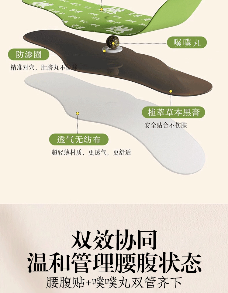 Moxa Navel Patch Herbal Belly Button Sticker for Waist and Abdomen 3 Patches per Box specifications